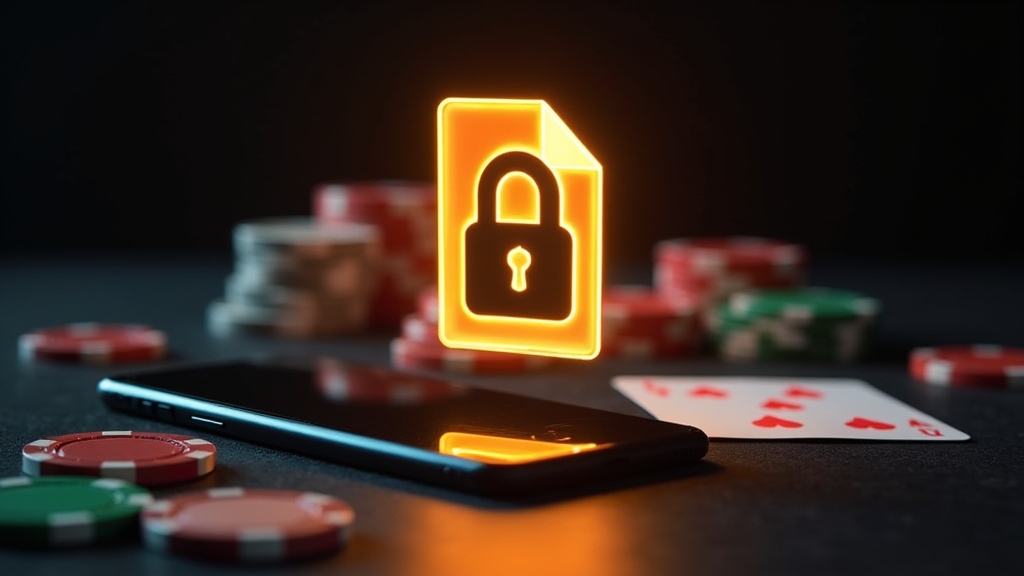 Αρχείο APK και smartphone με ασπίδα ασφαλείας σε σκοτεινό φόντο